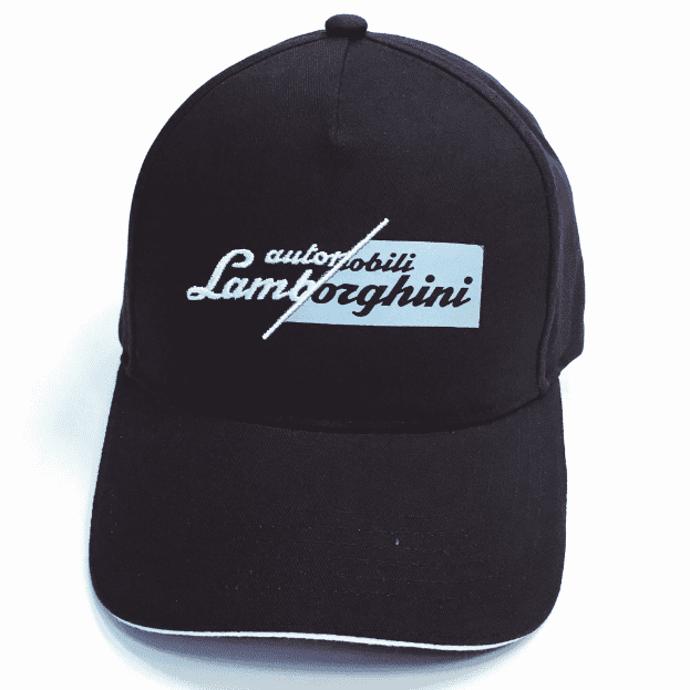 Automobili Slashed Logo Hat Black