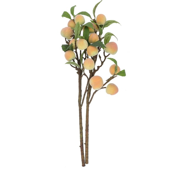 2pcs Simulation Peach Tree Branches Fake Tree Branches Artificial Fruit Branches