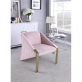thumbnail image 2 of Meridian Furniture Rivet Contemporary Velvet Accent Chair in Pink, 2 of 9