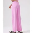 thumbnail image 4 of SWSMCLT Women's Wide Leg Yoga Pants Palazzo Pants Casual Workout Summer Thin Trousers Long Lightweight Soft Pink Small-Medium, 4 of 5