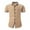 Khaki1, variant on AHTJRT Men's Summer Casual Short Sleeve Button Down Shirt Stylish Plaid Color Block Beach Top Khaki L