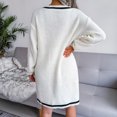 thumbnail image 4 of Vedolay Loose Blouse for Women Long Sleeve Loose Casual Knitwear Jumper Tunic Blouse Tops White,S, 4 of 5
