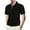 c01Black, variant on USNSM Men's Quarter Zip Shirts Short Sleeve Casual Ribbed Knitted Golf Shirt Solid Color Summer Beach Slim Fit Tops Blue XXXL