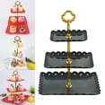 thumbnail image 4 of Soporte de pastel de 3 niveles Sunnimix estante de exhibición de torre de postre Negro, 4 of 8