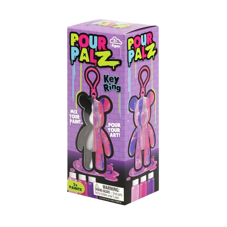 Pour Palz Paint Bear Keyring 3.2