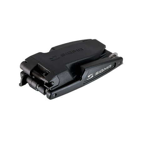 SIGMA Pocket Tool Large 22 – Screwdriver Philip/Slot Spanner T20/T25 Allen Keys 8 mm Hex Key Chain Rivet Chain Holder Valve Key Spoke Wrench Tyre Levers Brake Pad Tool Knife Bottle opener