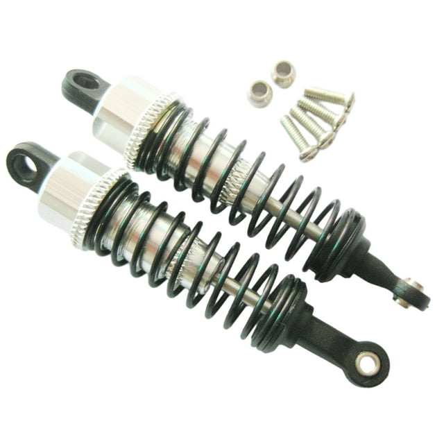 fastboy RCGOFOLLOW 1/18 Aluminum Alloy Smooth Front Rear Shock Absorber Rc Front Rear Shock Absorber For HIMOTO -18 Silver