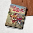 thumbnail image 5 of Be My Valentine's Pomeranian Truck Full of Love Flower Balloon Travel Passport Wallet Pom Dog Lover Gifts PU Leather Passport Holder Cover - 02029, 5 of 5