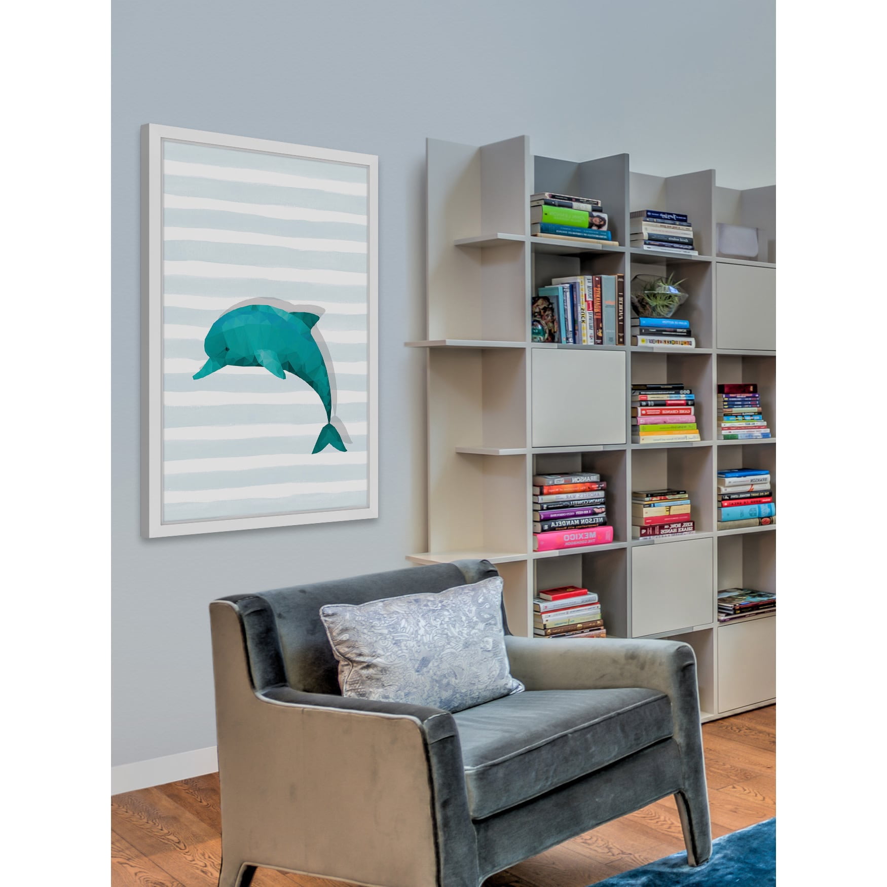 Marmont Hill "Dolphin" Framed Painting Print
