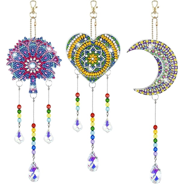 Mandala - Pintura De Diamante Con Diseño De Sol Y Luna, Adornos De Mesa, Arte De Gema
