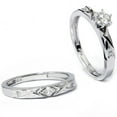 thumbnail image 3 of Pompeii 1/3ct Diamond Engagement Wedding Ring Set 14K White Gold (H/I,I1-I2), 3 of 4