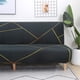 thumbnail image 4 of Funda para sofá cama sin brazos Laklulu: antideslizante, plegable, elástica, sin brazos, funda protectora para sofá sin brazos de 2 o 3 plazas (negro/dorado) 190-210, 4 of 5