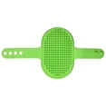 thumbnail image 3 of 2 Dog Pet Grooming Brush Comb Hair Soft Scrubber Rubber Oval Strap Bath Handle, 3 of 6