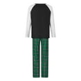 thumbnail image 5 of Christmas Family Pajamas Matching Set Long Sleeve Dinosaur Print Tops and Plaid Pants Sleepwear, 5 of 10