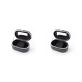 thumbnail image 4 of Caja de almacenamiento de cuero PU con espejo Qarigey para joyas Negro 2Conjunto, 4 of 6