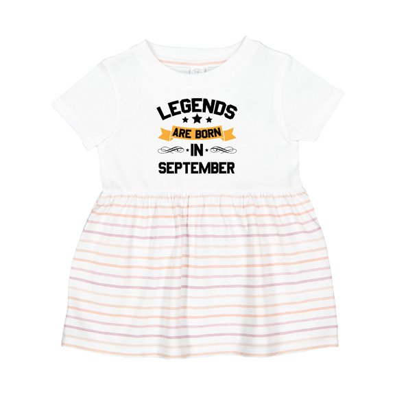 Inktastic Legends Are Born in September Girls Baby Dress