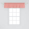 thumbnail image 2 of Ambesonne Plaid Window Valance, Checkered Country Picnic, 54" X 12", Vermilion White, 2 of 3