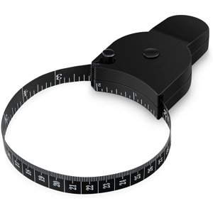 Jinsinto Mesure de la bande noire du corps, 150cm/60inch Mesure de bande rétractable noire