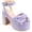 Purple, variant on Womens Zenni Bow Detail Platform Dress Sandals