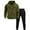 Army Green, variant on successthop Mens Sweatsuits 2pcs Sets Hoodie Plus Long Sleeve Zip Up Top and Drawstring Slim Joggers with Pockets Gray