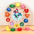 thumbnail image 4 of Juguetes Educativos Montessori para niños bloques de madera juegos de rompecabezas para niños de 2 a 3 años tablero cognitivo de aprendizaje de números del alfabeto, 4 of 5