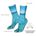 thumbnail image 4 of Fuzoiu Crystal Clear Ocean Waves Print Crew Socks,Casual Athletic Gym LightWeight Thin Socks,Casual Crew Socks for Men Woman,Calf Length Crew Socks, 4 of 7