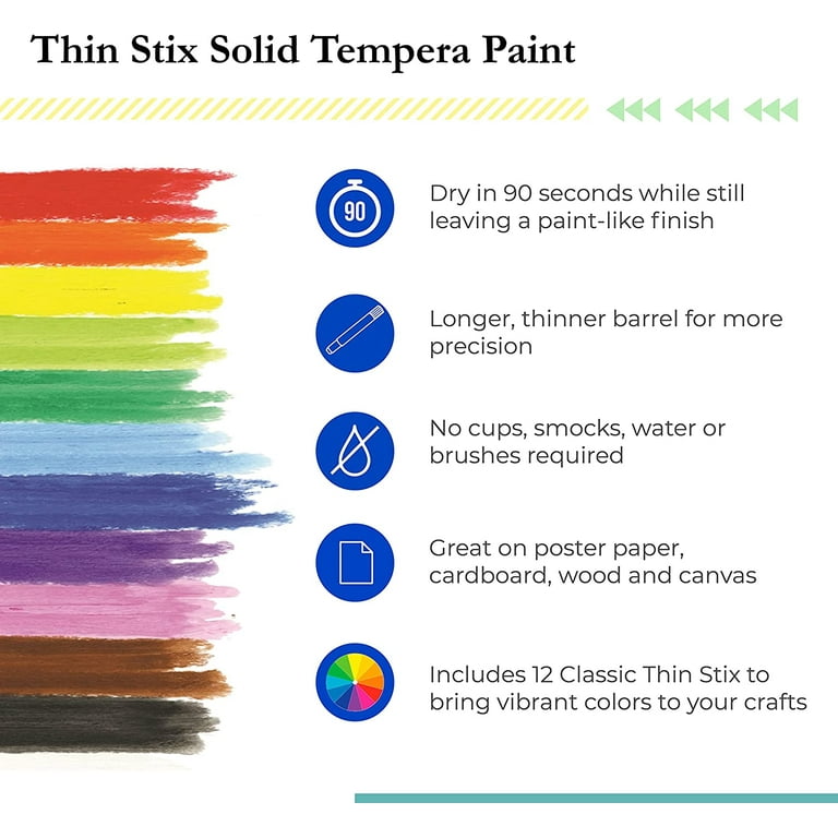 Tempera Paint 12 Thin Classic Colors