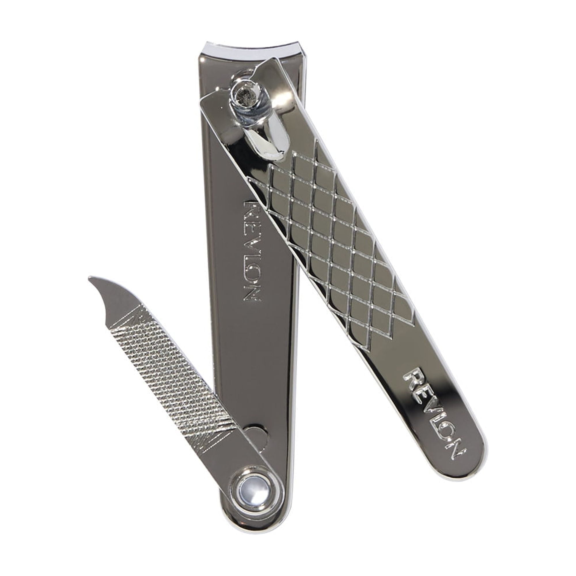 Revlon Catch-All Nail Clipper with Catcher, Stainless Steel Non-Corrosive  Curved Blade Fingernail Toenail Cutter 