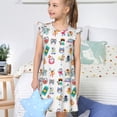 thumbnail image 4 of Vsdgher Hello Summer Chat pour Filles Chemises de Nuit Manches Courtes à Volants Robe de Nuit Pyjama pour Fête Pyjama-Moyen, 4 of 6