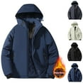 thumbnail image 1 of UVEASISHA Mens Ski Jackets Winter Waterproof Snow Coats Warm Graphene Lining Hooded Parka Jacket Unisex Hiking Travel Down Coat Outerwear with Pockets Gray XXL, 1 of 4