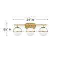 thumbnail image 5 of Hinkley Lighting - Bath - Hollis - 15W 3 LED Bath Vanity in Transitional and, 5 of 8