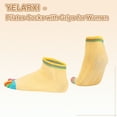 thumbnail image 3 of Uxcell Calcetines de Yoga para los Dedos, Antideslizantes, para Hombres y Mujeres, 2 Pares Colorido-Amarillo, 3 of 7