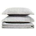 thumbnail image 4 of Great Bay Home Two-Tone Reversible Reversible Quilt Set With Shams  (Full / Queen, Light Grey / Dark Grey), 4 of 4