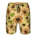 thumbnail image 4 of Naloa Sunflowers Men's Beach Shorts, Surfing shorts, Swim trunks, Quick Dry Swim Trunks for Surfing Beach Fun - Large, 4 of 9