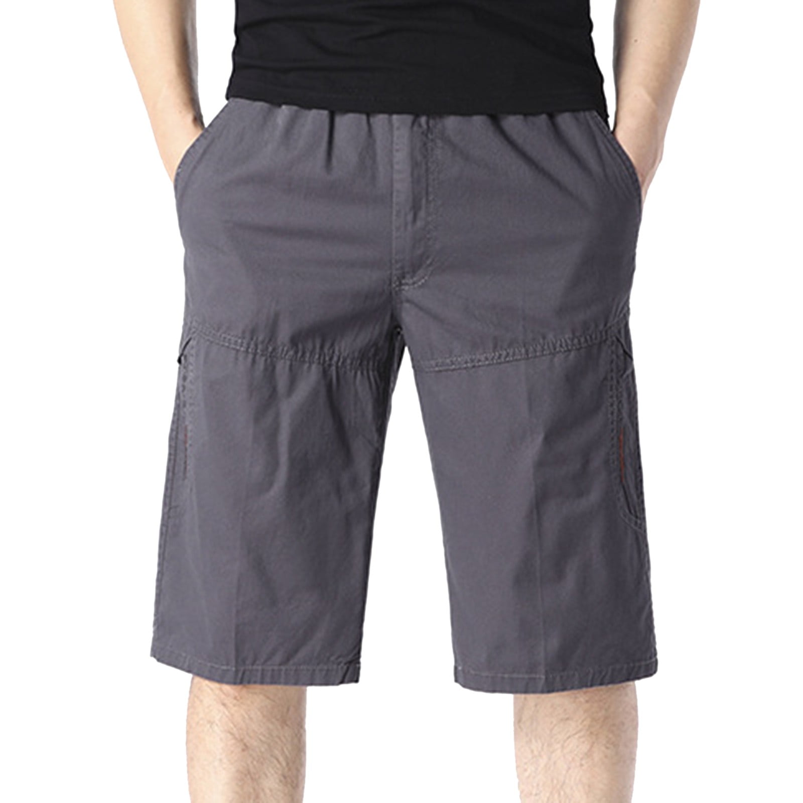 adviicd Compression Shorts Men's Casual Twill Elastic Cargo Shorts