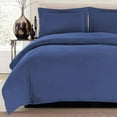 thumbnail image 2 of Duvet Cover Set 1800 Count Ultra Soft - Microfiber Duvet Set of 3 Pieces (Navy Blue, King/California King) - Hypoallergenic Duvet Cover - Lux Decor Collection, 2 of 4