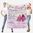 thumbnail image 4 of LHSHID Bestie Photo Blanket Using My Own Photos Custom to My Bestie Blanket to Best Friend Photo Gifts for Women Bestie Sister Teen Girls Long Distance Friendship, 4 of 4