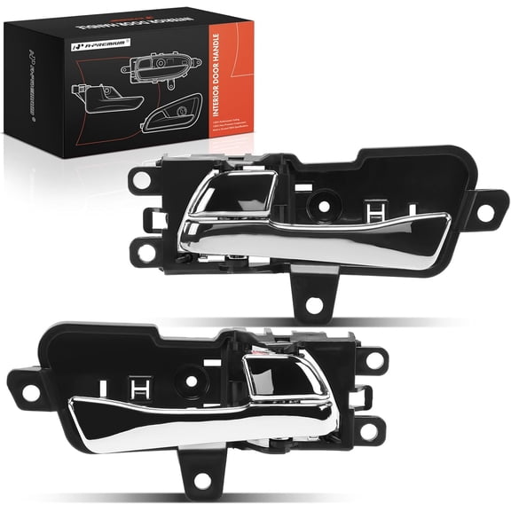 A-Premium Inside Interior Door Handles Compatible with Hyundai Sonata 2011 2012 2013 2014, Silver, 2-PC Set, Driver & Passenger Side