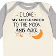 thumbnail image 4 of Inktastic I Love My Little Sister To The Moon and Back Boys or Girls Long Sleeve Baby Bodysuit, 4 of 5