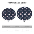 thumbnail image 7 of YFYANG Round Fitted Table Cloth, Waterproof Pink Cute Heart Texture Pattern Polyester Table Cover, Indoor Outdoor Decorative Tablecloths with Elastic Edge, 7 of 7