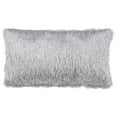thumbnail image 2 of SAFAVIEH Indoor/Outdoor Modern Glam Shag Pillow, 14" x 24", Silver, 2 of 4
