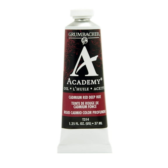 Grumbacher Academy Oil Color, 37ml, Cadmium Red Deep Hue