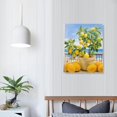 thumbnail image 4 of ERAPDAUR Lemon Watercolor Painting Wall Art Lemon Tree Window Landscape Painting Gift Retro Art Preppy Style Canvas Poster Print for Home Bathroom Bedroom Living Room Wall Decor Art 16x20 in, 4 of 5