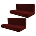 thumbnail image 5 of Tnarru 2Pcs RV Seat Covers Camper Cushion Covers Easy Fitted Comfort Camper Cushion Slipcovers Sofa Furniture Protector for Trailers red, 5 of 8