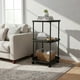 thumbnail image 5 of Mini mesa de noche para apartamento pequeño, carrito rodante de metal, mesita de noche pequeña, diseño plegable, ahorro de espacio, estilo moderno, para dormitorio, ligero, marco resistente,, 5 of 7