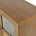 thumbnail image 3 of Large Storage Sideboard Cabinet With Doors & Transparent Glass For Bedroom (antique Brown Spacious Stylish Office, 3 of 7