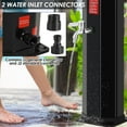 thumbnail image 3 of Arlopu 16 Gallon Solar Heated Shower with Shower Head and Foot Shower Tap for Outdoor Poolside Backyard, with 210D Oxford Cloth Cover, 3 of 12