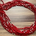 thumbnail image 2 of Red  Clear crystal Waist Beads, 2 of 4