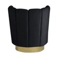 thumbnail image 5 of Chaise d'Appoint Pivotante en Velours Ellis en Velours Noir, 5 of 5