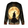 thumbnail image 6 of Halloween Tops for Women Pumpkin Graphic Crew Neck Long Sleeve Fashion Funny Party Pullover Top Multicolor 14 S, 6 of 6